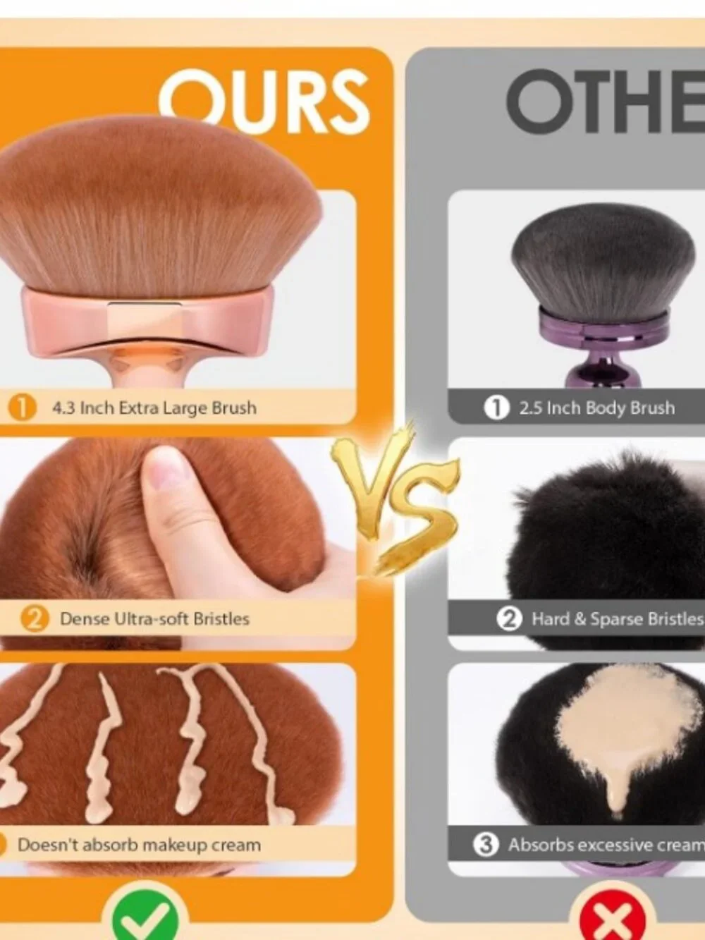 Unimeix Blend & Blur X Large Body Makeup Brush/Bag